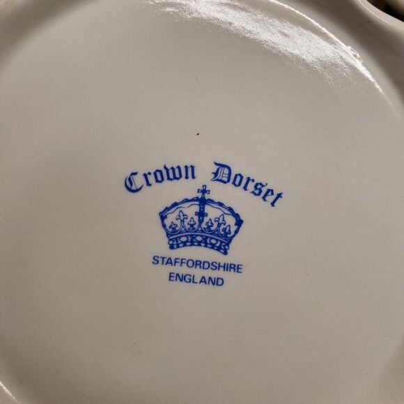 Crown Dorset Seasons Teapot Lady in Yellow Dress Staffordshire England - Picture 4 of 12